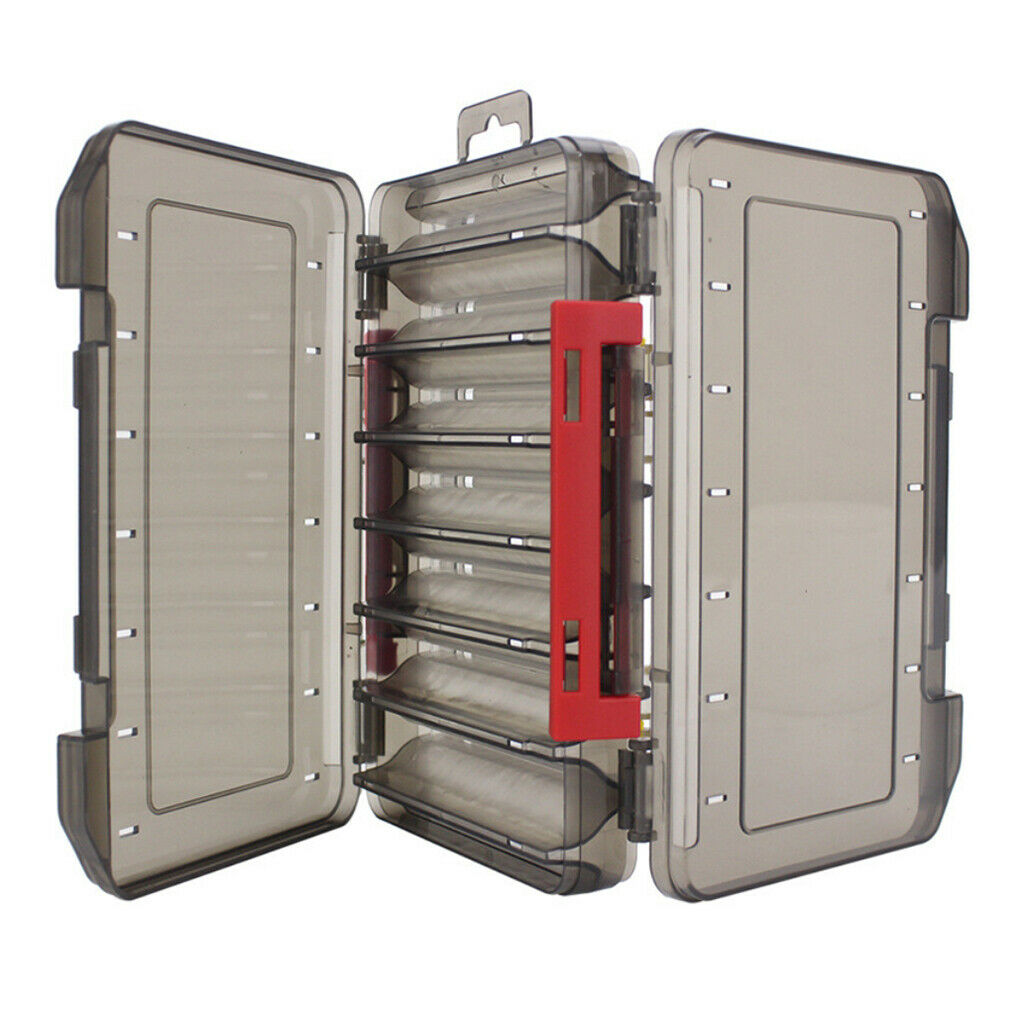 2Set Double Sided Squid Jigs Lure Box Container Organizer Fishing Lure Box
