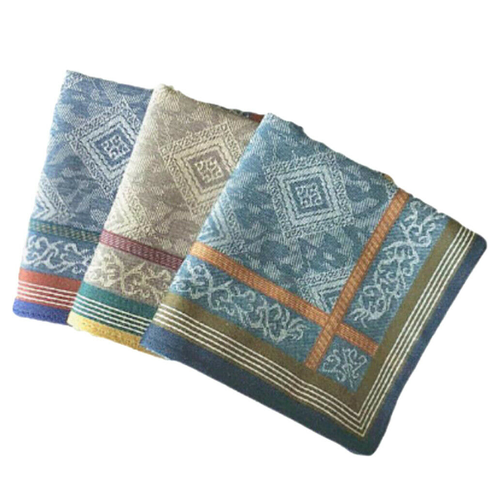 3 Pack Classic 100% Cotton Checks Wedding Party Handkerchiefs Pocket Square