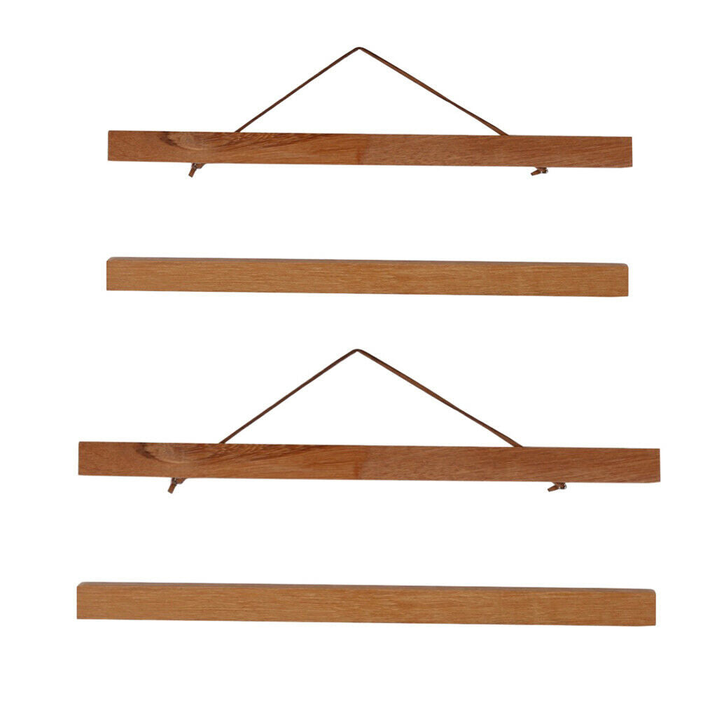 Wooden  Picture Frame Scroll Painting Poster Frame Hanger 40 & 50cm