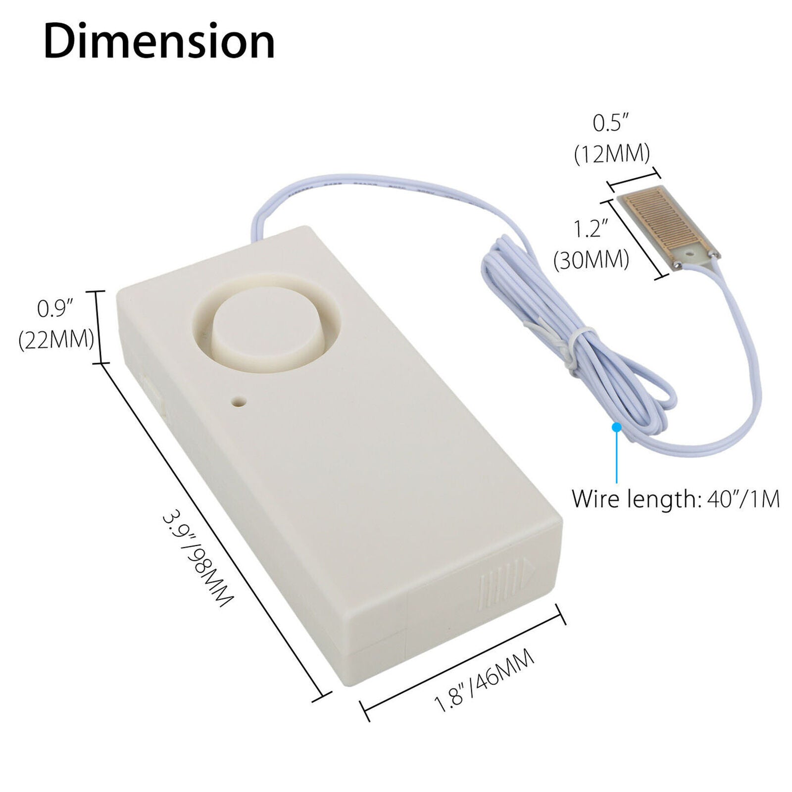 3-Pack Instapark IN07A Water Leak Leakage Detection Detector Sound Alarm Sensor