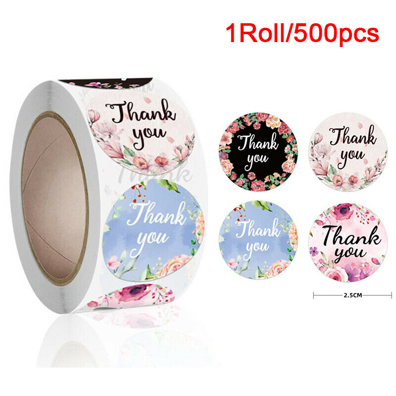 500pcs Merry Christmas Stickers Envelope Gift Thank You Cards Package Sea.l8