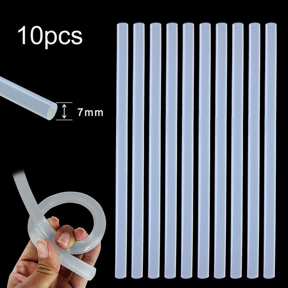 10mm glue sticks for hot melt glue gun clear adhesive 10Pack