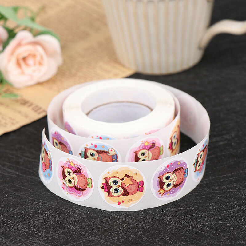 500pcs/roll Cartoon Animals Stickers Reward Words Stickers for Student KidsFCA