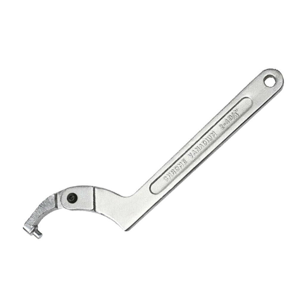 Adjustable Hook Wrench C Spanner 19-51mm Round Head Hand Tool for Nuts Bolt