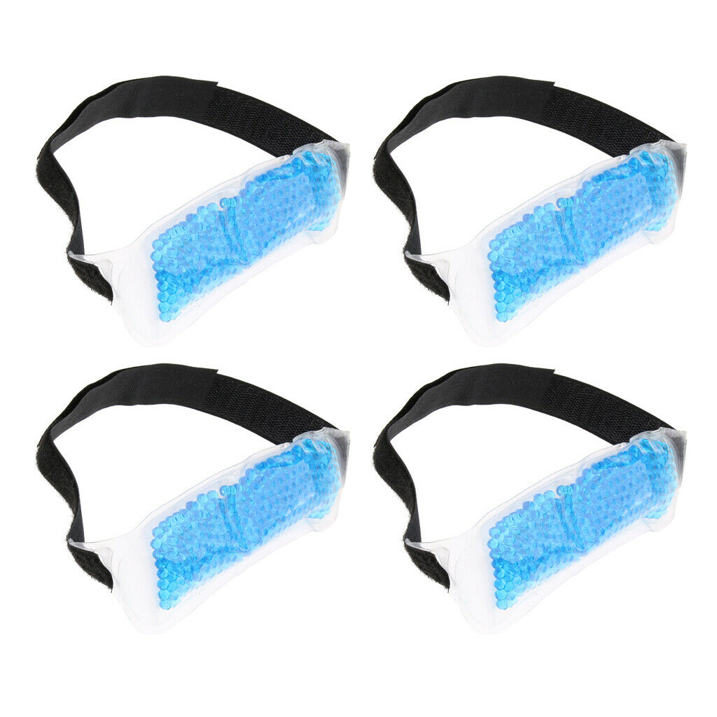 4x Reusable Head Gel Ice Pack Wearable Migraine Relief Hot Cold Therapy Pack