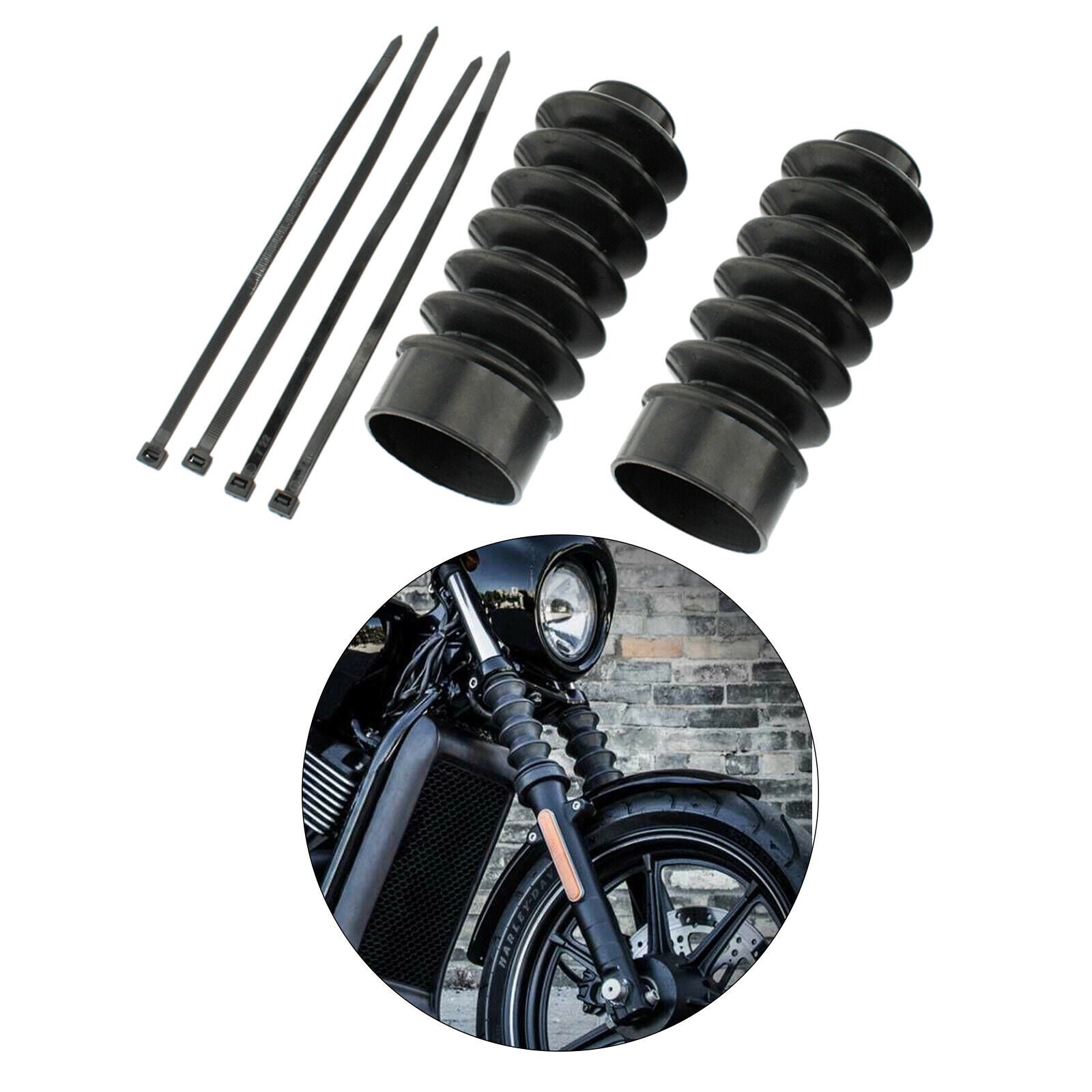 Front Fork Cover Gaiters with 39mm Fork for Sportster