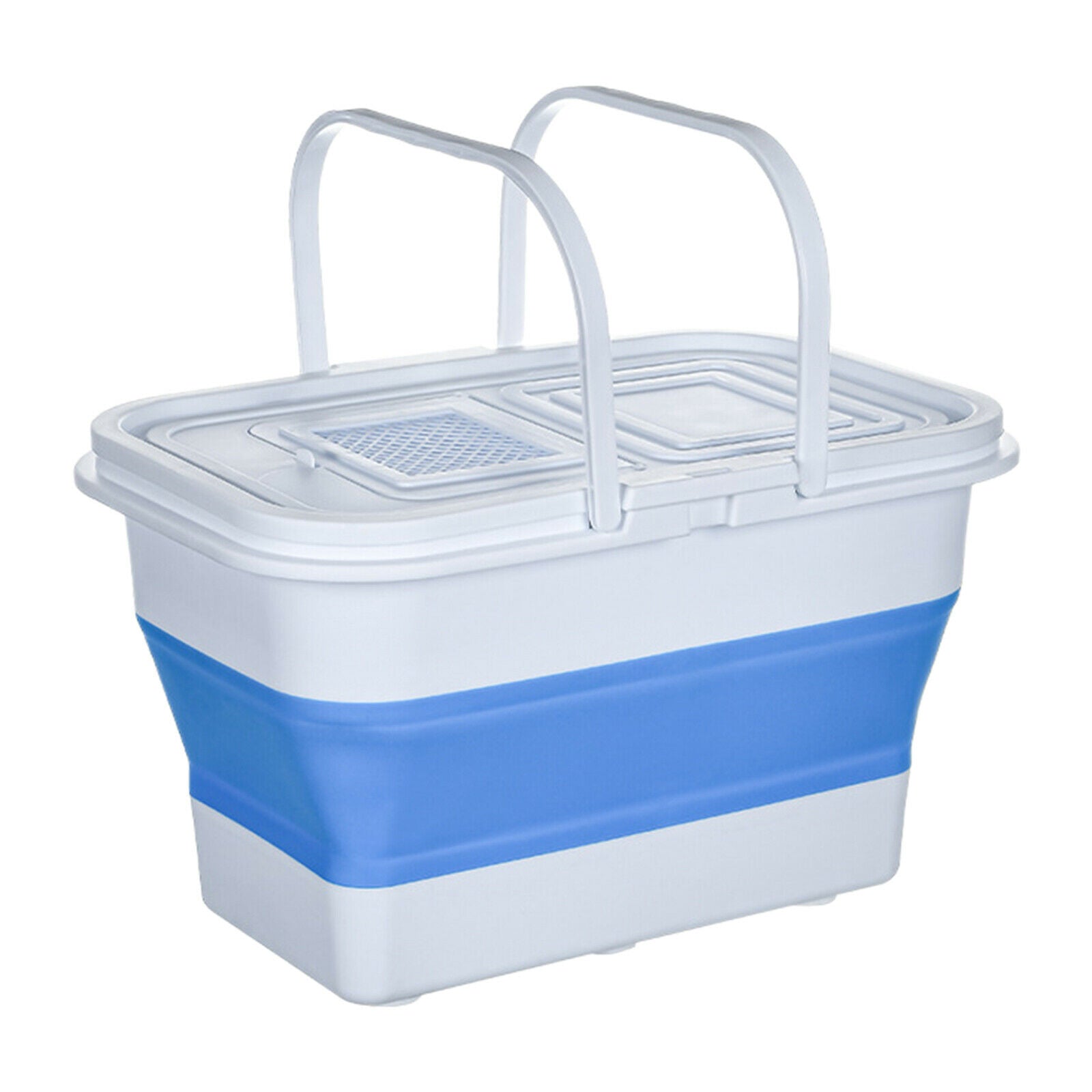 Portable Foldable 13L Washing Bucket Carrier Pail for Caravans Activities
