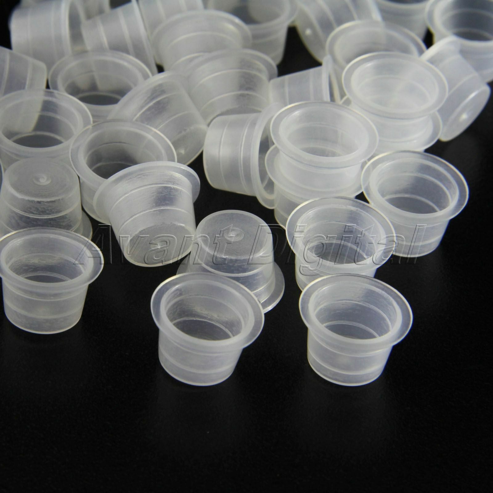 Medium Size 1000Pcs 11mm Ink Caps White Plastic Tattoo Ink Cups Supply New