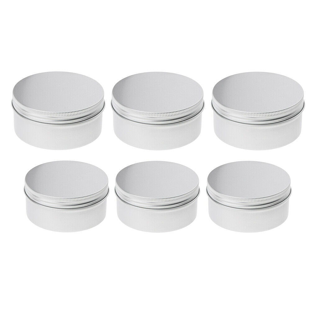 Aluminum Tin Jars, Cosmetic Sample Metal Tins Empty Container Bulk, Round Pot