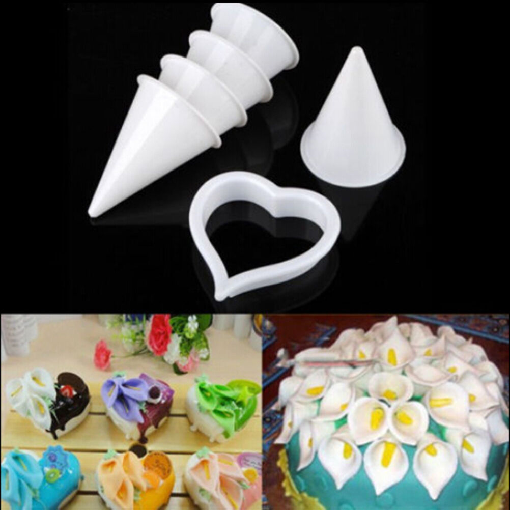 Calla Lily Flower Cake Decorating Craft Fondant Icing Tool Mold Plunger C.l8