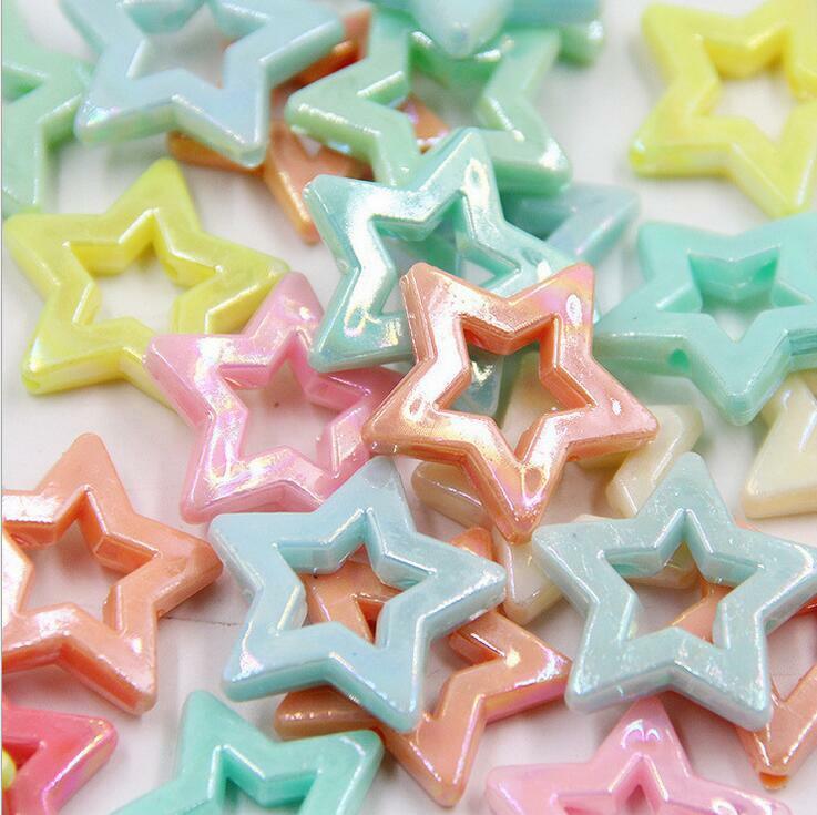 20X AB color Acrylic Star Beads DIY Beading material Jewelry makeing Accessories