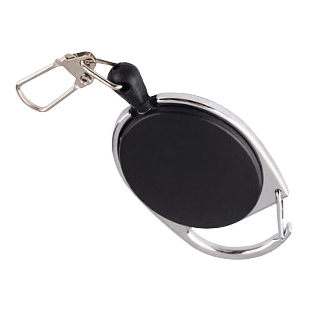 Heavy-Duty Retractable Key Chain Pull Ring Recoil Keyring with 60cm Steel Wire