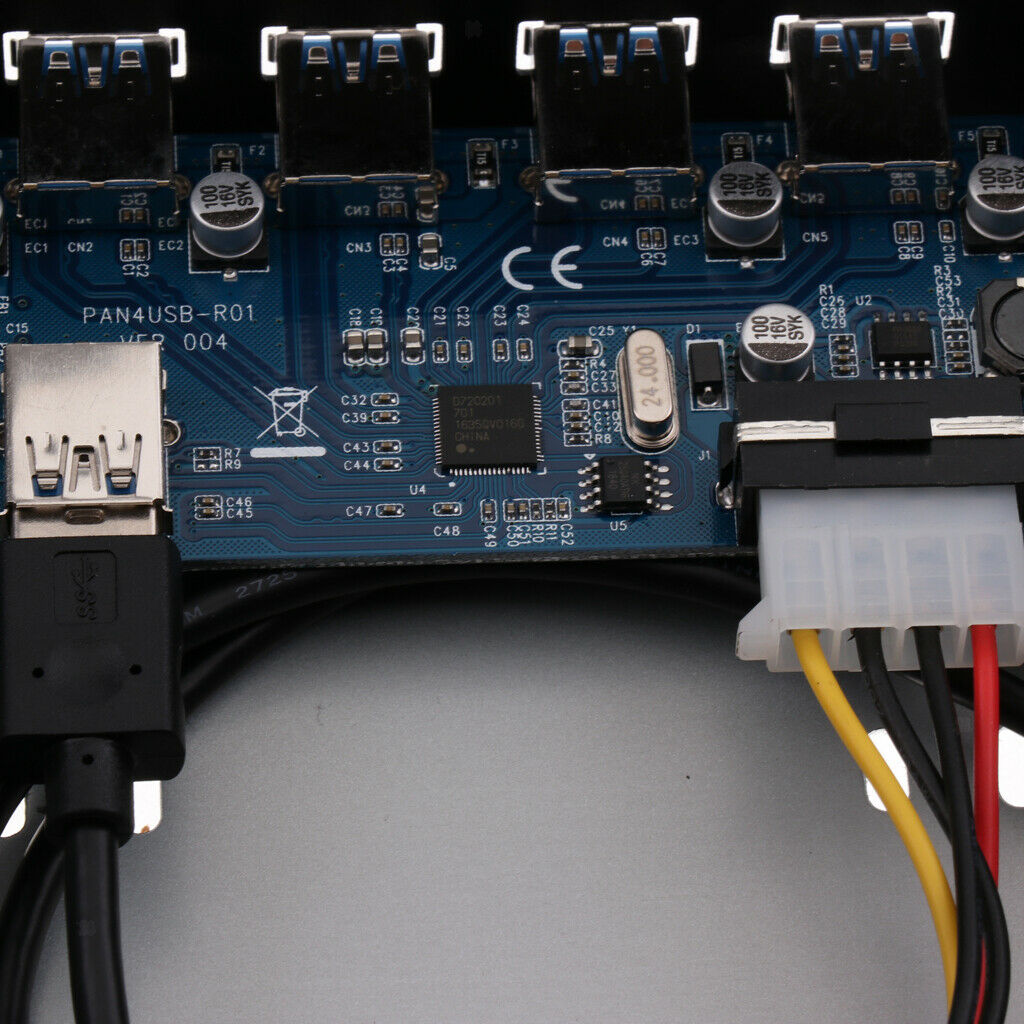Optical 1xPCIE To 4xUSB3.0 HD Audio Front Panel Hub For Computer MotherBoard