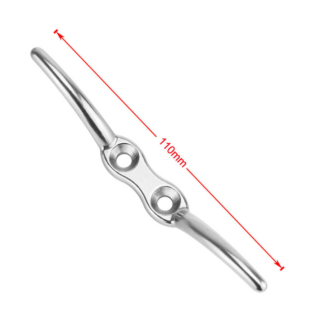 4pcs Polished Flagpole Rope Tie Cleats Hook 110mm Boat Mooring Accessories
