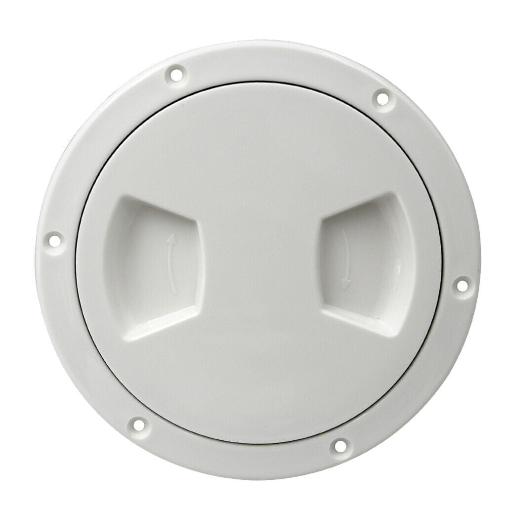 White ABS Plastic Durable 5" Boat Marine Round Deck Plate Lid Non-Slip