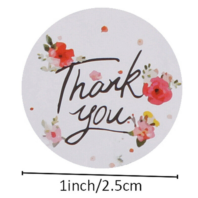 500 Pcs/Roll Round Thank You Stickers Seal Labels  Stickers Labels for Pa.l8