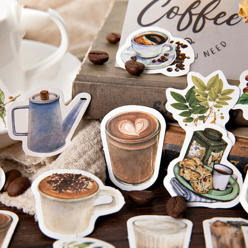 46Pcs Decorative Stickers Scrapbooking Label Diary Stationery Album Sti R.l8