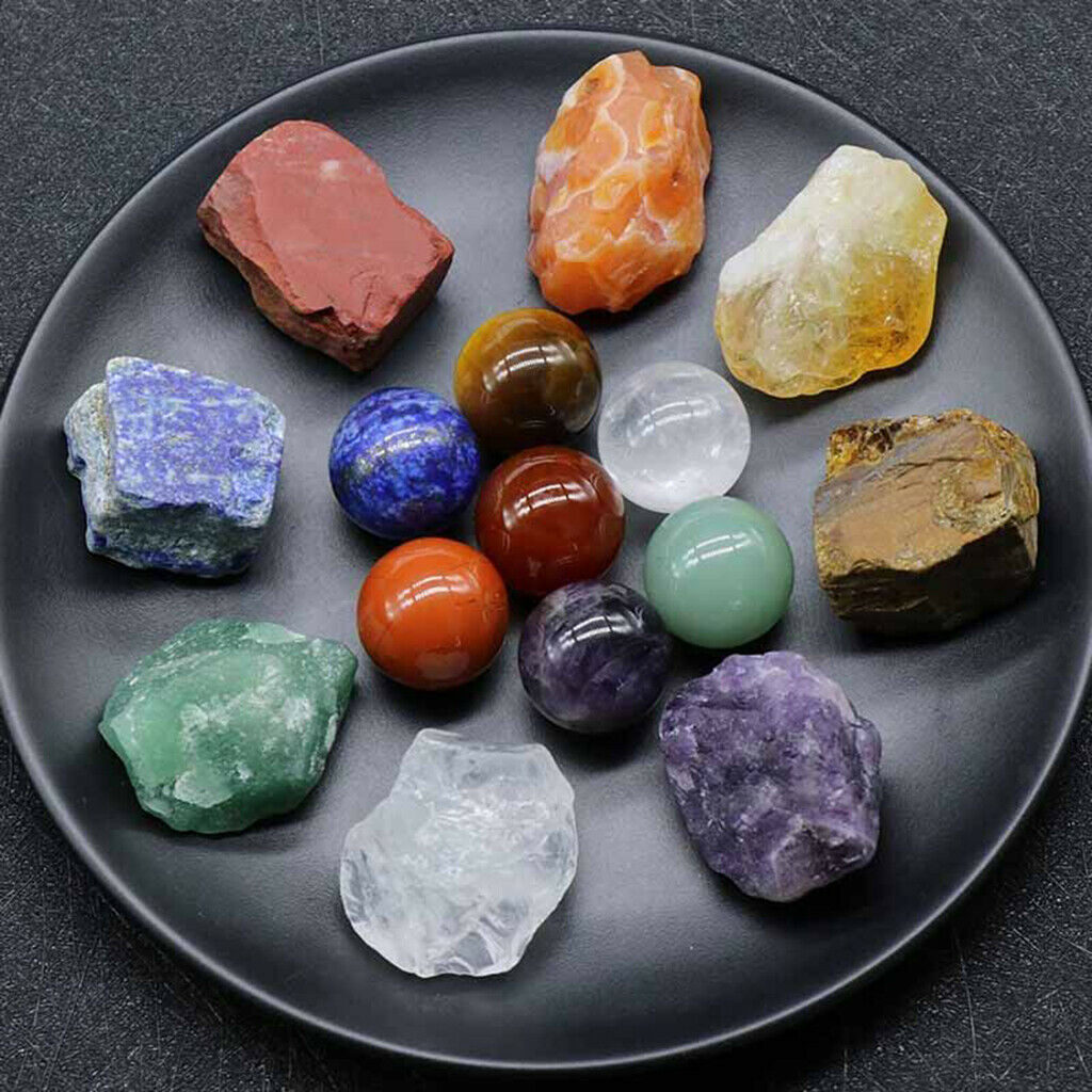 Premium Natural Crystal Energy Stones Amethyst Citrine Red Agate Gems Gifts