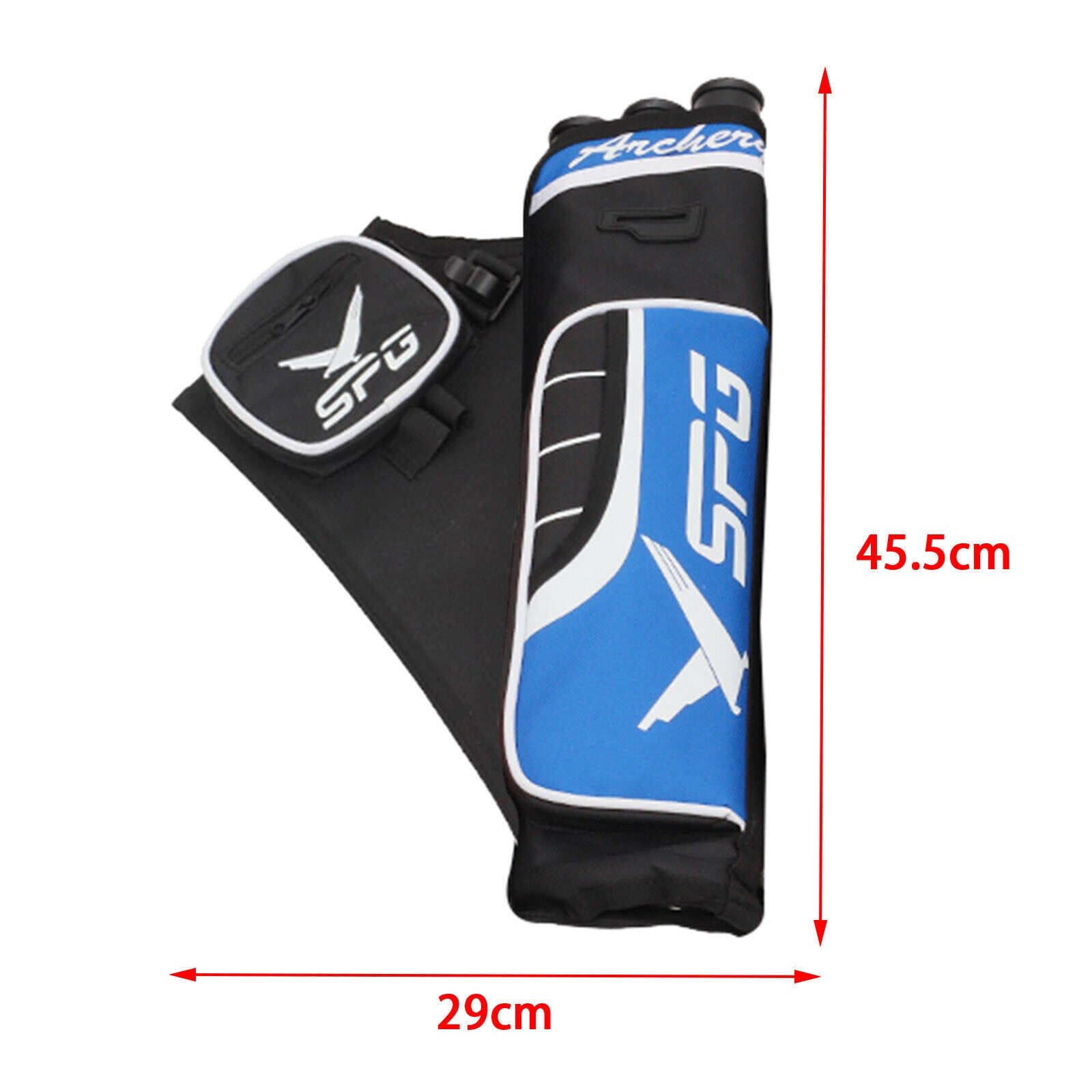Archery Pocket Arrow Bow Bag Quiver Bag Three Tube Accessories blue