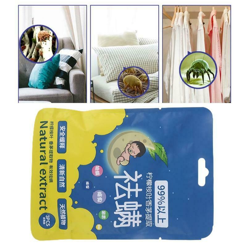 3 Bags Natural Herbal Mite Killer Household Insect Acarid Removal Package Safe