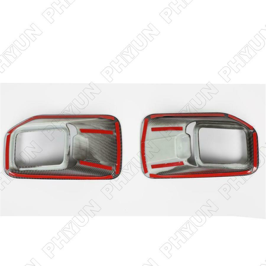 For 2015-20 Ford F150 Front Fog Light Lamp Cover Trim Kit Carbon Fiber Style 2X