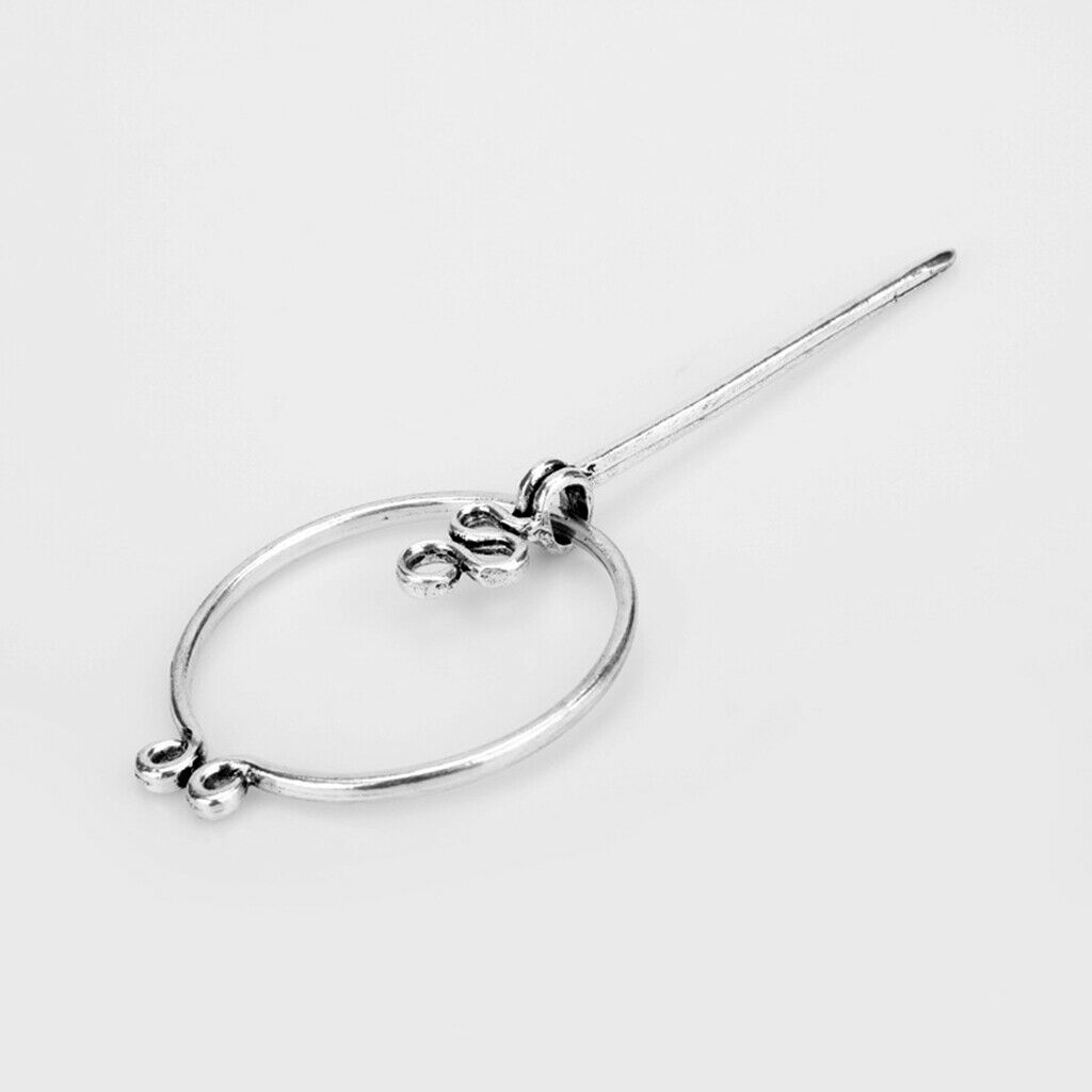 2Pcs Retro Viking Brooch Penannular Shawl Coat Fibula Pin Clasp Fastener