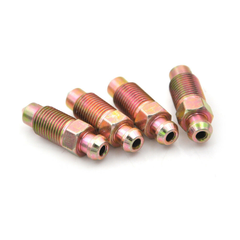 4pcs M10 x 1.0mm Motorcycle Bike Brake Caliper Steel Bleed Screw Nipple U.l8