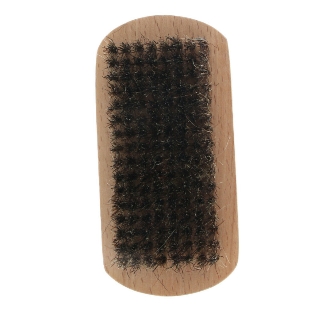Pocket Wood Beard Brush Mustache Grooming Brush for Salon Barber or Home Use