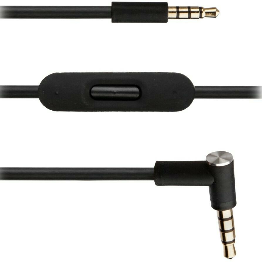 Audio Cable w RemoteTalk for AKG Y45BT Y50 Y40 Y55 Headphones Black Aux Wire