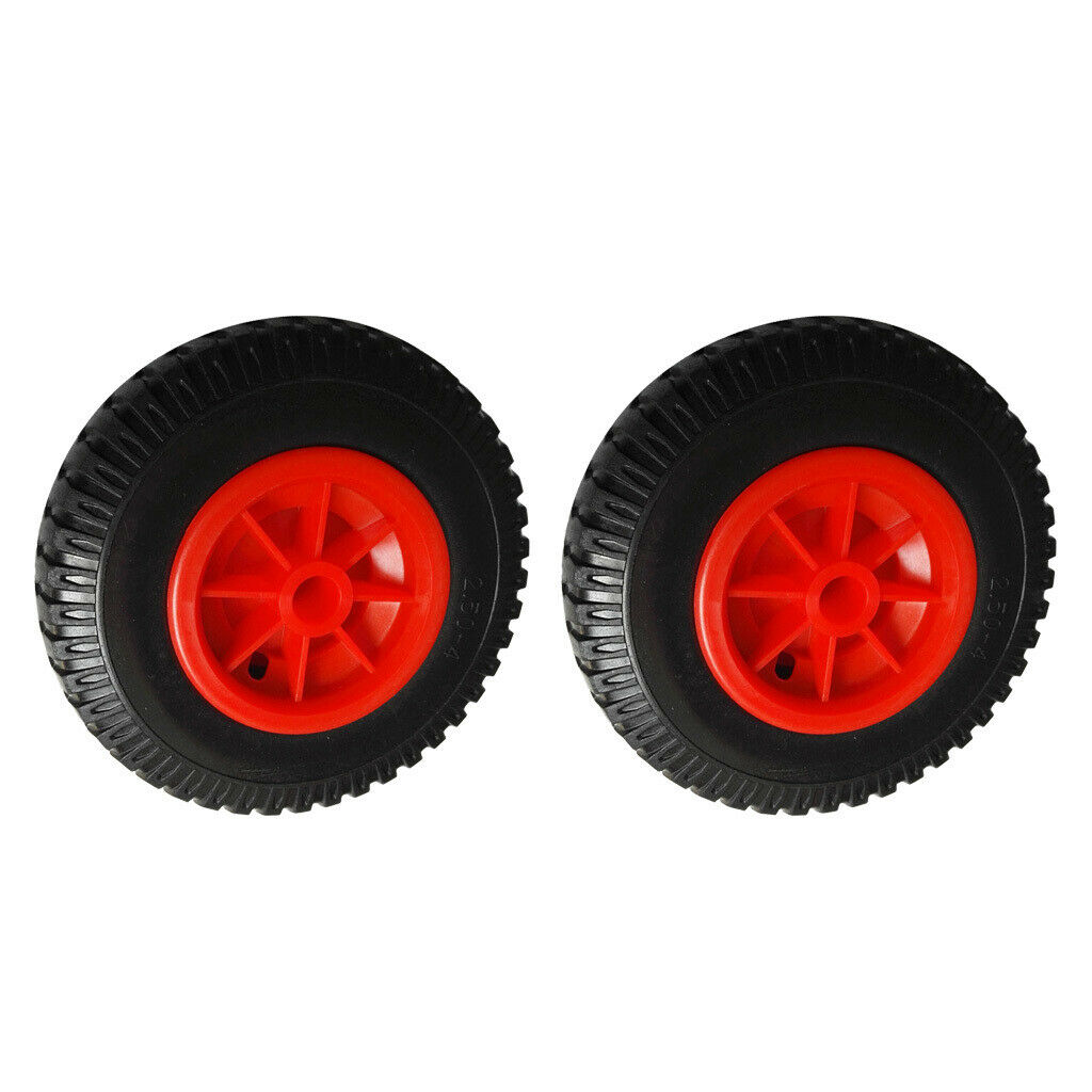 1 Pair 20.32cm/8" Puncture Proof Black Tyre on Wheel for Spare Jockey Wheels
