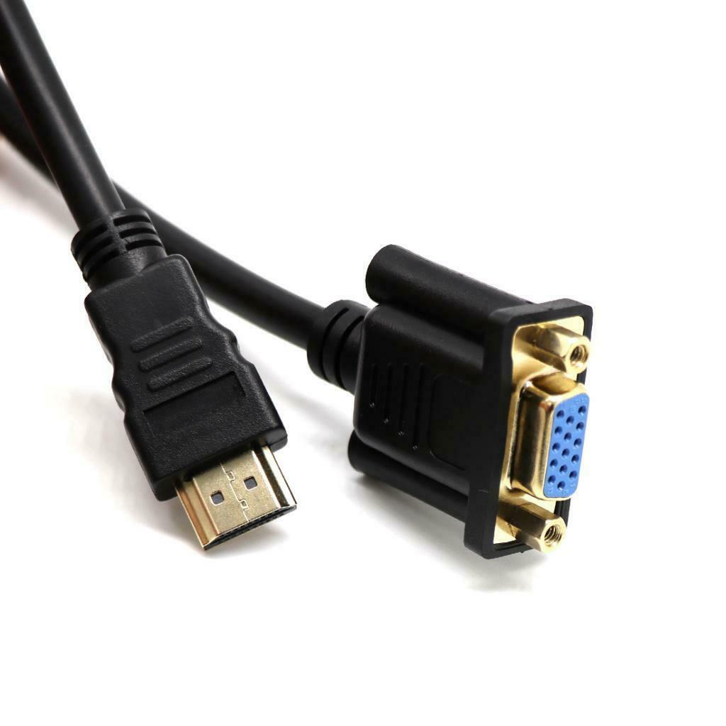 1080P   Male to VGA Female Video Cable Converter For PC DVD HDTV-Black