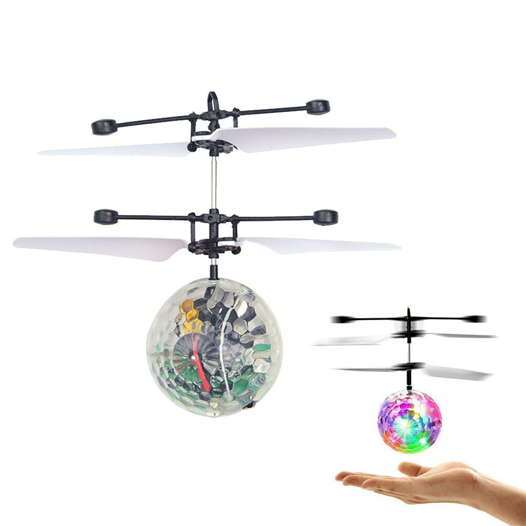 RC Flying Ball Drone LED Flashing Light Infrared Induction Toys Crystal Ball