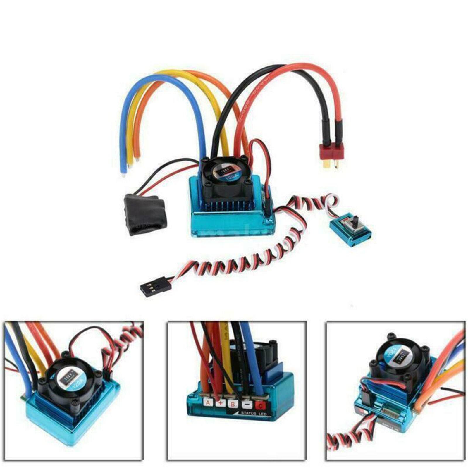 120A Sensored Brushless Speed Controller ESC for RC 1/8 1/10 1/12 Car Crawler 5V