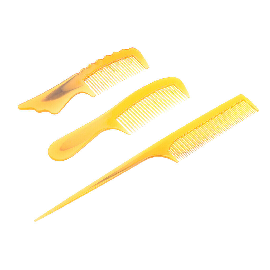 3x Anti-static Barber Hairdressing Cutting Comb Heat Resistant Detangle Comb