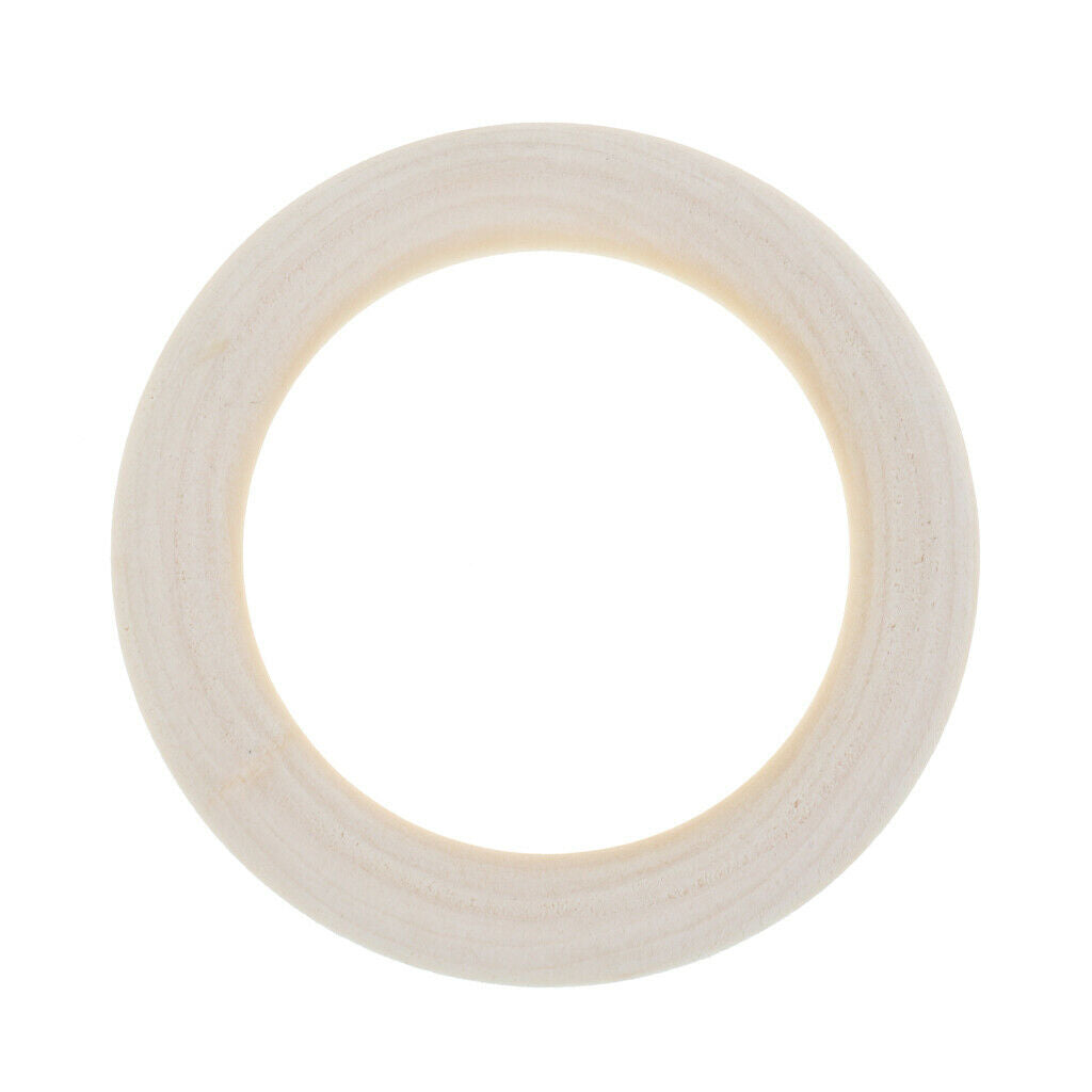 40pc Natural Wooden Teether Unfinished Baby Wood Toys DIY Handmade 50/45mm
