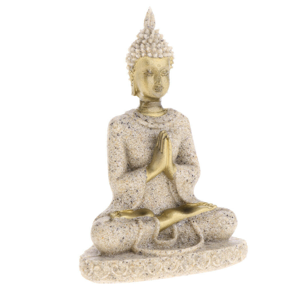 Oriental Asian Buddha Statue Sandstone Sculptures for Home Office Decoration