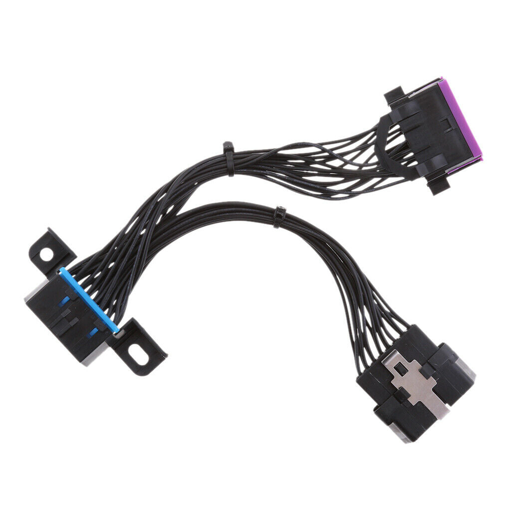 2 Pcs 16-Pin OBD2 OBDII Y Splitter Male to Female Connector Extension Cable