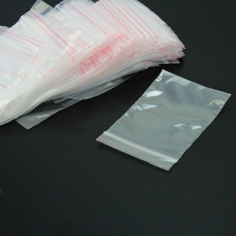 200x Clear Small Zip Lock  Plastic Bags  Reclosable Jewelry Baggies 4cmX6cm