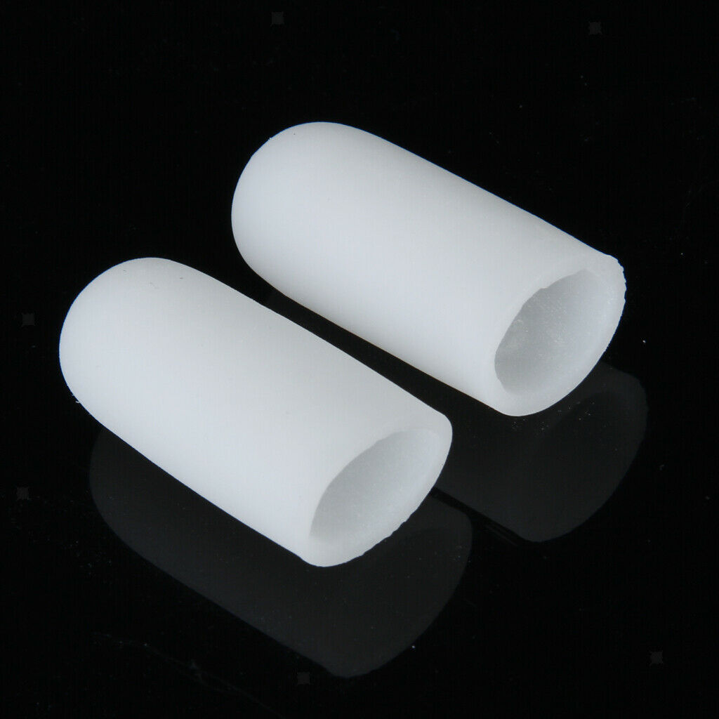 Unisex Silicone Toe Caps Protectors Pads Covers for Blisters White S+M+L