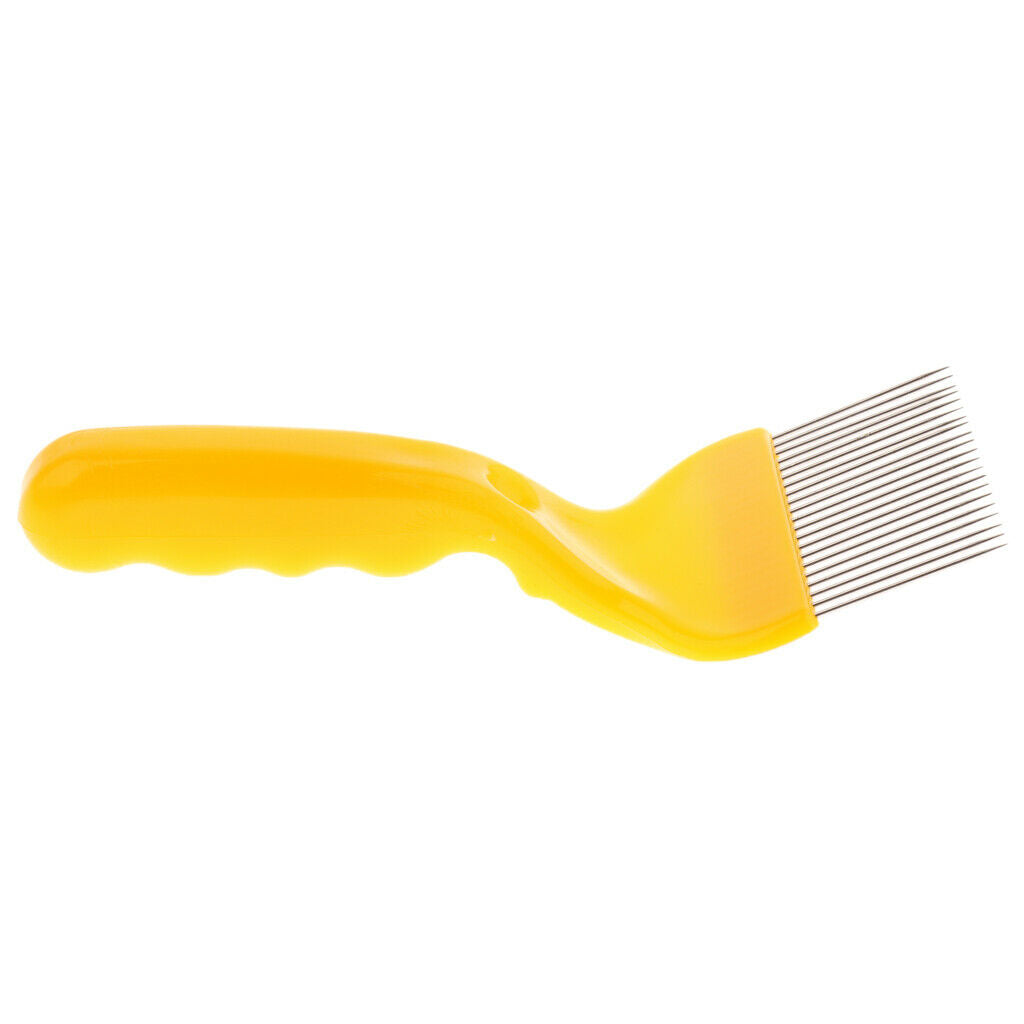 Stainless Steel Uncapping Fork, Bee Keeping Tool, Yellow