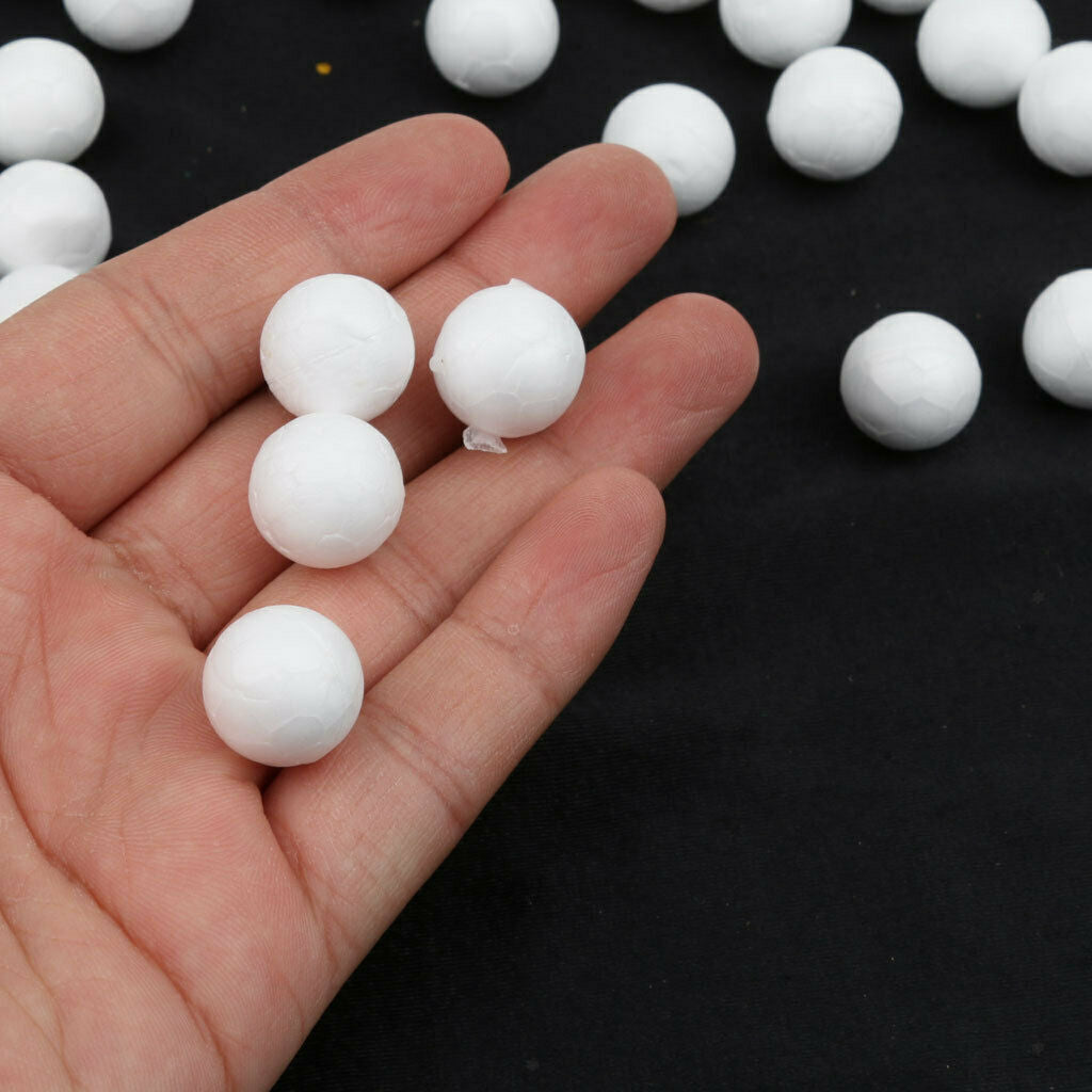 2x100pcs White Modeling Craft Styrofoam Ball Sphere Decoration Kids DIY 15mm
