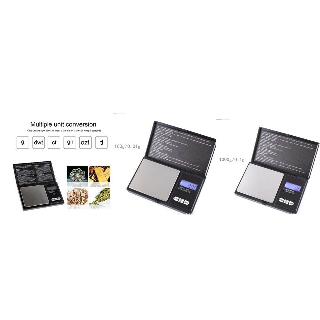 2pieces Digital Pocket Scale Jewelry Pocket Scale for Jewelry Medicine