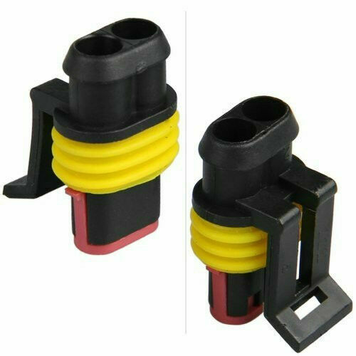 10 Kit 2 Pin Way Sealed Waterproof Electrical Wire Connector Plug For Car Truck