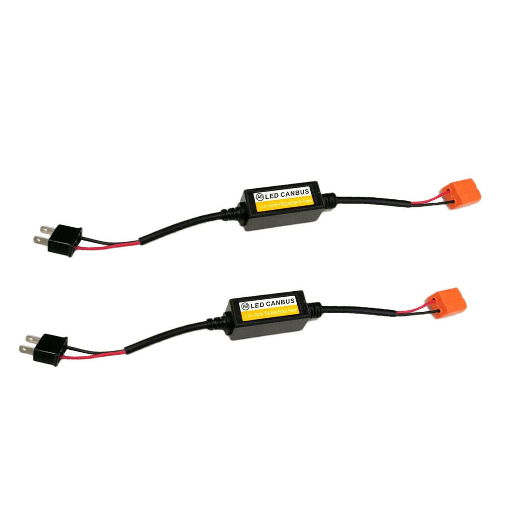 2X H7 Headlight Canbus Error Free Anti Flicker Resistor Canceller Decoder