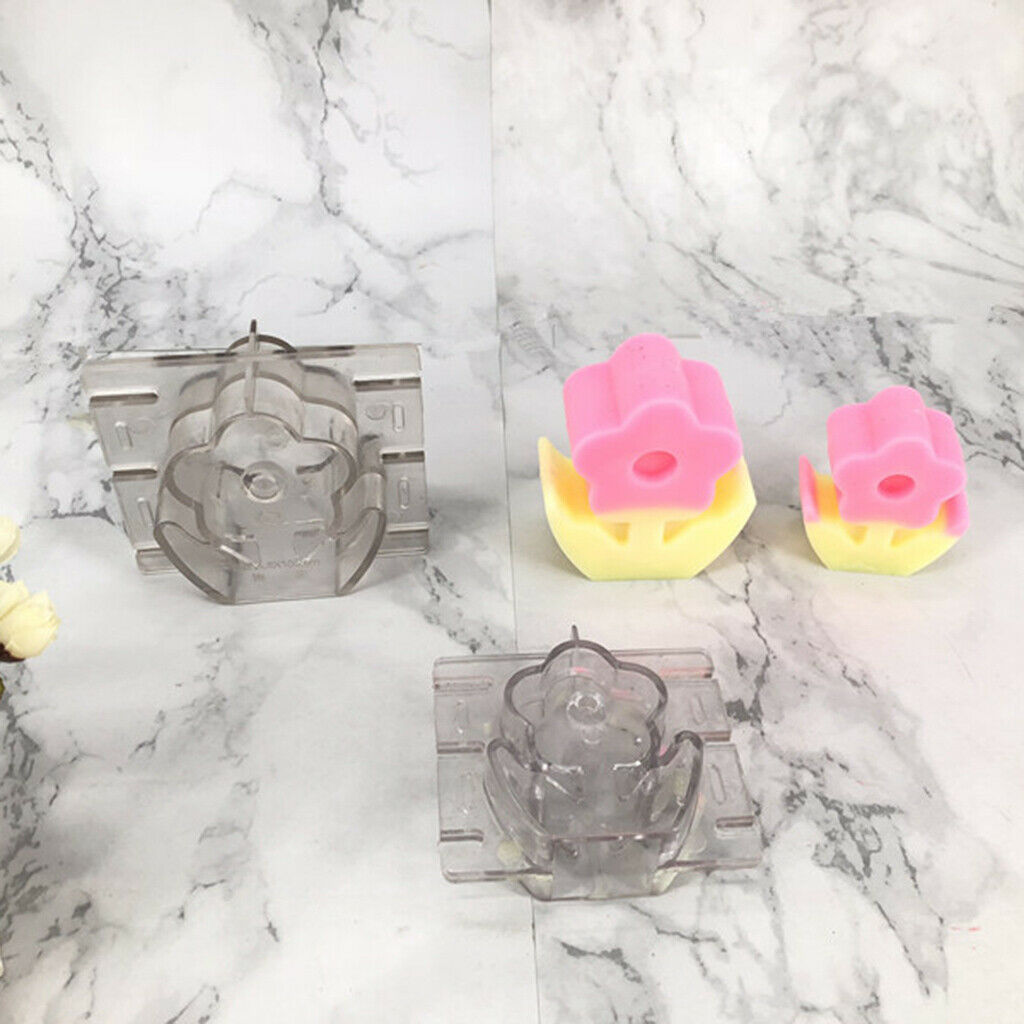 Flowers Plastic Candle Molds Moulds For DIY Candle Making Crafts 7x3.4x8cm