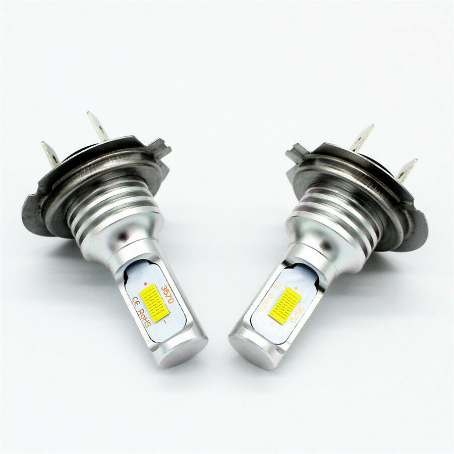 2x 35W H7 LED Headlights Bulbs Kit High/Low Beam 4000LM Super Bright 6000K White