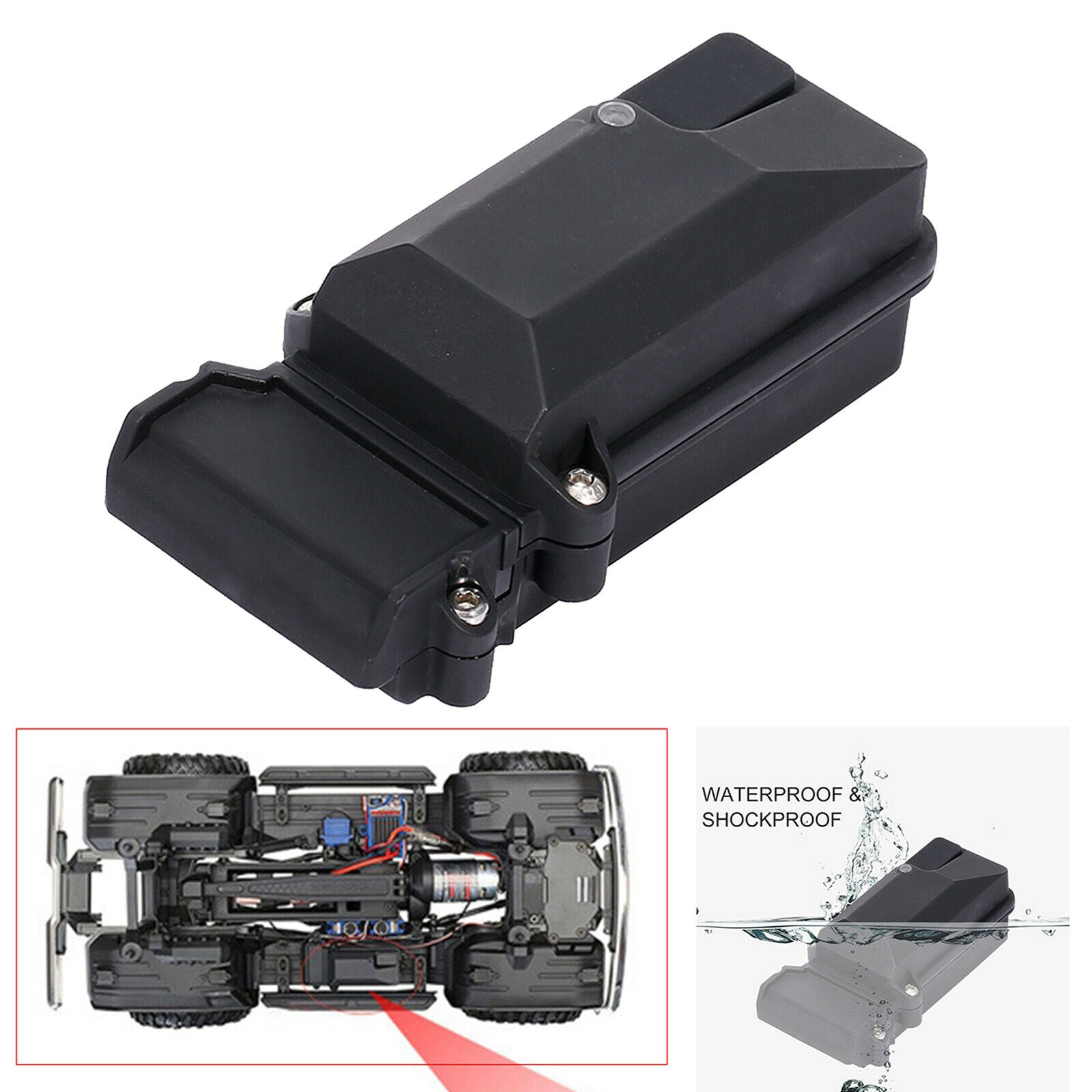 Waterproof RC Radio Receiver Box Protector for Axial SCX10 90046 1:10 RC Crawler