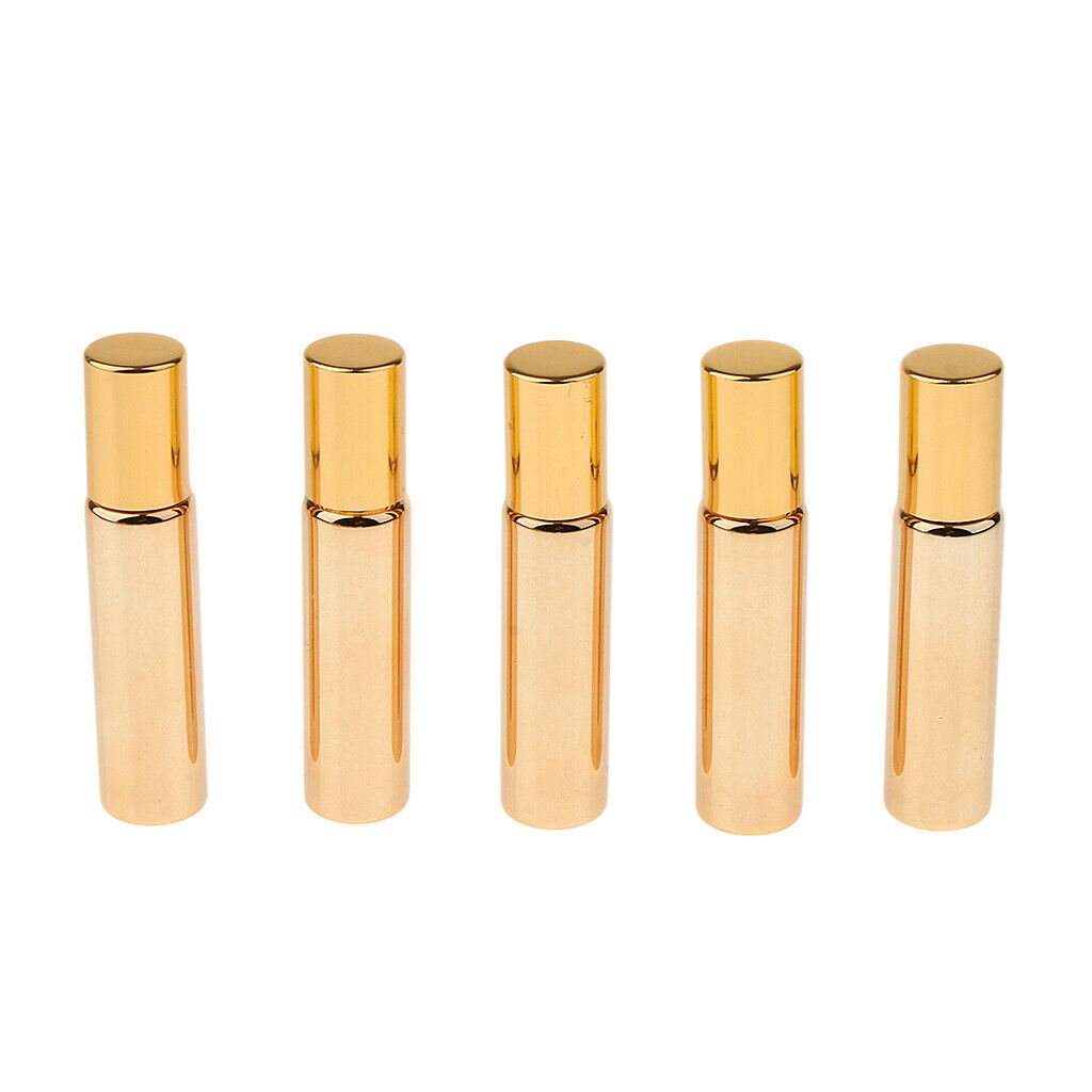 10x 10mL Empty Roller Bottle w/ Steel Ball for Essential Perfume Scents Oils
