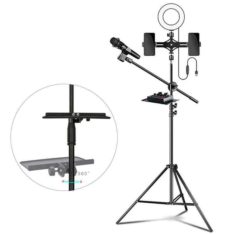 200x130MM Sound Card Tray Live Broadcast Microphone Rack Stand Phone Clip Holder