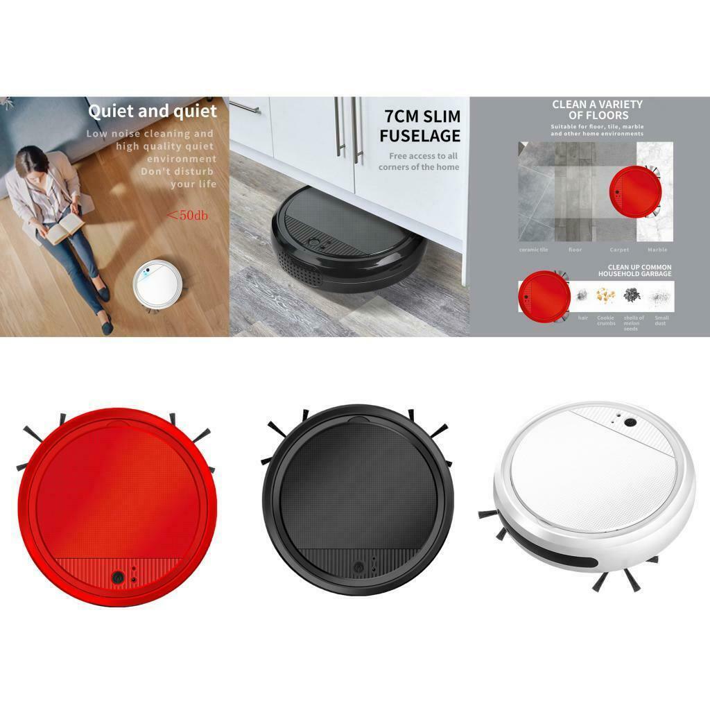Smart Vacuum Cleaner Carpet Sweep Living Room Bedroom Office Cleaning Black